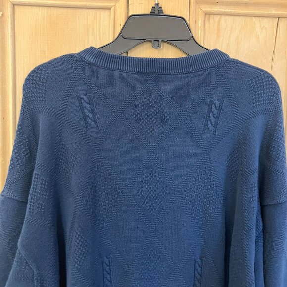 Lacoste Chemise Mens Vintage 90s Alligator Logo Tennis Sweater Sz XL Blue FA EXC - Picture 9 of 10